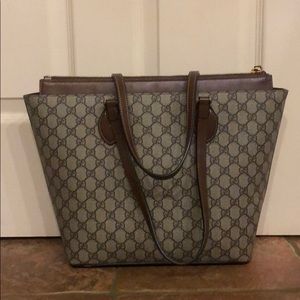 Gucci GG Linea A Supeeme canvas and leather tote